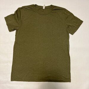Bella Canvas Short Sleeve Blanl Tee Olive Green Heather Large